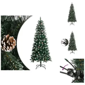 vidaXL Kerstboom - Kerstbomen - Kunstkerstboom - Kunstboom - Kunstkerstboom met standaard 150 cm PVC groen pas cher