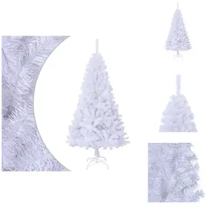 vidaXL Kunstboom - Kunstbomen - Kunstkerstboom - Kunstkerstbomen - Kunstkerstboom met dikke takken 150 cm PVC witVendu parbol