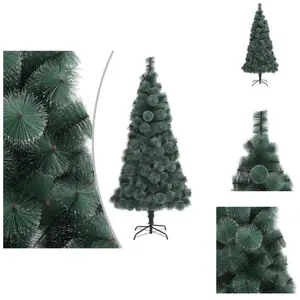 vidaXL Kunstboom - Kunstbomen - Kunstkerstboom - Kunstkerstbomen - Kunstkerstboom met standaard 180 cm PET groen pas cher