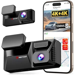 RedTiger F77 - Dual Dashcam voor auto - Ultra 4K & 4K - Voor en Achter...