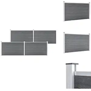 vidaXL - Schutting - 699x106 - cm - HKC - grijs pas cher