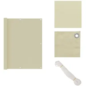 vidaXL Balkonscherm - Balkonschermen - Scherm - Schermen - Balkonscherm 120x500 cm oxford stof terracottaVendu parbol