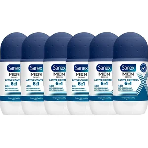 Sanex Men Deo Roller - Active Control - Voordeelverpakking 6 x 50 ml pas cher