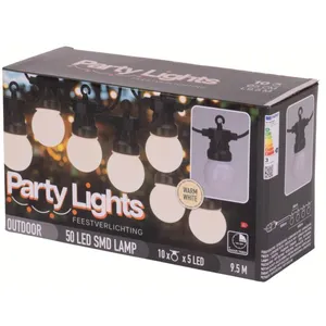 Progarden - Feestverlichting - Buiten - 10 bollen met 50 lampjes - Met timer - Warm wit