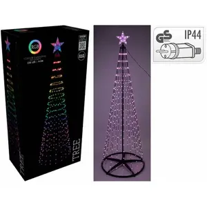 Christmas Tree BASIC & CO RGB Metal Plastic Christmas LED pas cher