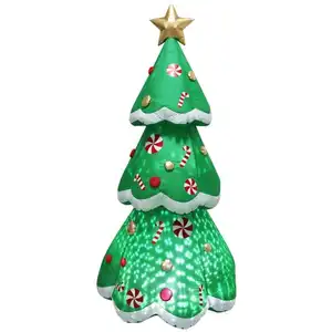 vidaXL, Sapin de Noël, Weihnachtsbaum Polyester Polypropylen 110 X 110 X 240 CM Aufblasbar (240 cm) pas cher