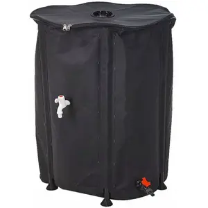 Lifetime Réservoir d'eau pliable   Grand réservoir d'eau de pluie de 500 l avec robinet, couvercle et connecteur de tuyau d'arrosage pour pas cher