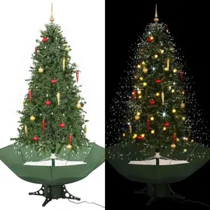 The Living Store Kunstkerstboom Groen - 190 cm - Sneeuwende Kerstboom Met Melodie - PVC - Polyester - KunststofVendu parbol
