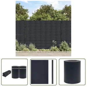 The Living Store Privacyscherm - PVC-Coating - 35 x 0.19 m - Mat Donke... pas cher