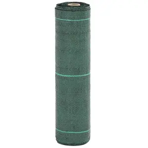 vidaXL Membrane anti-mauvaises herbes vert 0,5x10 m PP pas cher