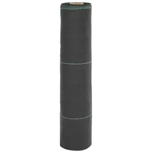 vidaXL Membrane anti-mauvaises herbes noir 0,5x150 m PP pas cher