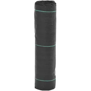vidaXL Membrane anti-mauvaises herbes noir 0,5x150 m PP pas cher