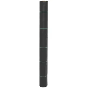 vidaXL Membrane anti-mauvaises herbes noir 1x10 m PP pas cher