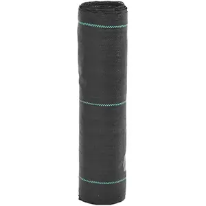 vidaXL Membrane anti-mauvaises herbes noir 0,5x10 m PP pas cher