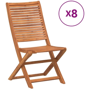 vidaXL Chaises de jardin pliantes lot de 8 51x66x95 cm bois d'acacia pas cher