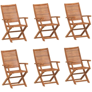 vidaXL Chaises de jardin pliantes lot de 6 57x66x95 cm bois d'acacia pas cher