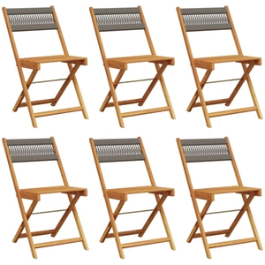 vidaXL Chaises de jardin pliables lot de 8 gris bois d'acacia massif pas cher