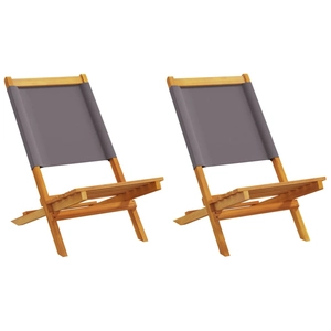 vidaXL Chaises de jardin pliantes lot de 6 tissu et bois massif pas cher