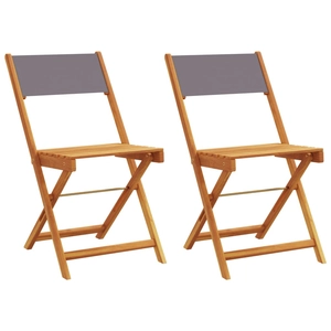 vidaXL Chaises de jardin pliantes lot de 4 tissu et bois massif pas cher
