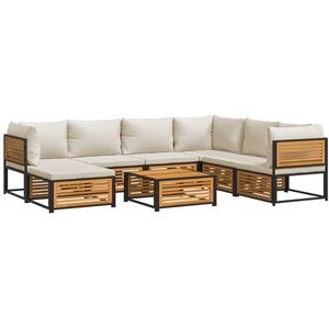 Comparateur de prix : vidaXL Salon de jardin avec coussins 10 pcs bois d'acacia solide