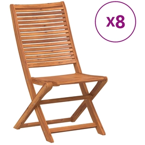 vidaXL Chaises de jardin pliantes lot de 8 57x66x95 cm bois d'acacia pas cher