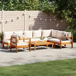 vidaXL Salon de jardin avec coussins 6 pcs bois d'acacia solide pas cher