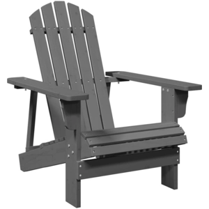 vidaXL Chaise Adirondack gris 69x85x90,5 cm bois massif de sapin pas cher