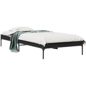 vidaXL Vidaxl Cadre De Lit Sans Matelas Noir 75x190 Cm pas cher
