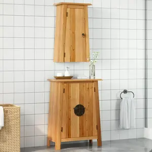 Comparateur de prix : vidaXL Ensemble de meubles de salle de bain 2 pcs bois de pin massif