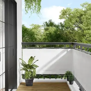 vidaXL Écran de balcon blanc 75x700 cm 100% polyester oxford pas cher