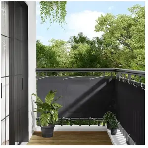 Comparateur de prix : vidaXL Écran de balcon anthracite 75x1000 cm 100% polyester oxford