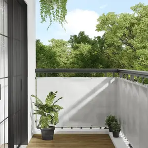 vidaXL Écran de balcon gris clair 90x600 cm 100% polyester oxford pas cher