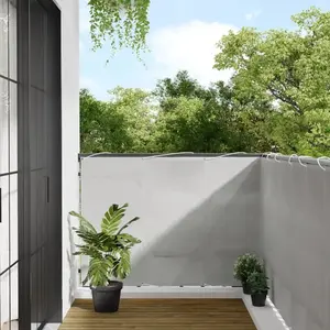 vidaXL Écran de balcon gris clair 120x600 cm 100% polyester oxford