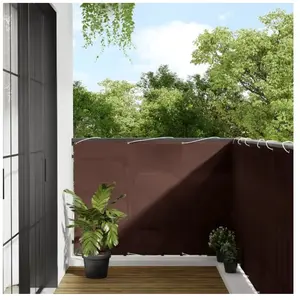 vidaXL Écran de balcon marron 120x700 cm 100% polyester oxford pas cher