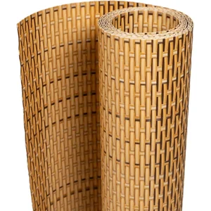 vidaXL Paravent de balcon marron clair 300x100 cm résine tressée pas cher
