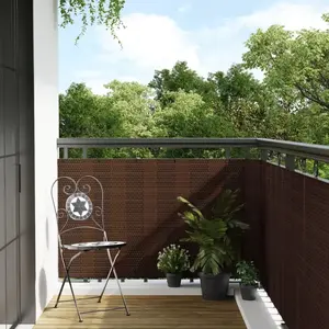 Comparateur de prix : vidaXL Paravent de balcon brun et noir 500x100 cm résine tressée