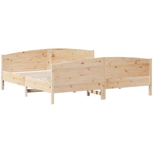 vidaXL Cadre de lit avec tête de lit 200x200 cm Bois de pin massif