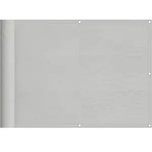 vidaXL Écran de balcon gris clair 75x400 cm 100% polyester oxford