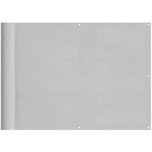 vidaXL Écran de balcon gris clair 75x500 cm 100% polyester oxford