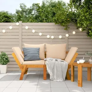 Comparateur de prix : vidaXL Banc de jardin avec coussins 2 en 1 bois d'acacia massif