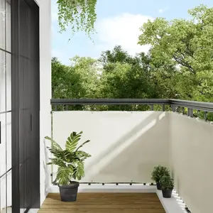 vidaXL Écran de balcon crème 90x700 cm 100% polyester oxford pas cher