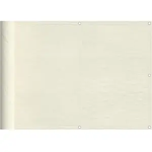 vidaXL Écran de balcon crème 75x800 cm 100% polyester oxford pas cher