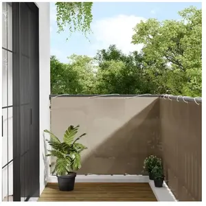 vidaXL Vidaxl Écran De Balcon Taupe 120x700 Cm 100% Polyester OxfordVendu parrakuten