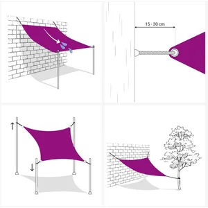 Comparateur de prix : vidaXL Voile d'ombrage sable 8x6 m 100 % polyester oxford