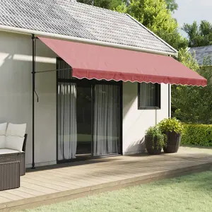 Comparateur de prix : vidaXL Tissu de remplacement de cantonnière d’auvent rayure bordeaux