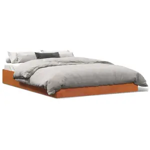 vidaXL Cadre de lit cire marron 160x200 cm bois de pin massif pas cher