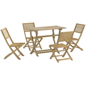 vidaXL Ensemble à manger de jardin 5 pcs Bois d'acacia solide pas cher