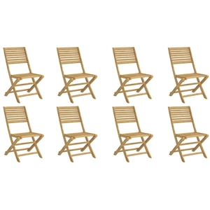 vidaXL Chaises pliables de jardin lot de 8 bois massif d'acacia pas cher