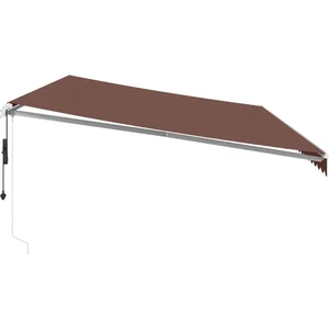 vidaXL Auvent rétractable automatique avec LED marron 600x350 cm pas cher