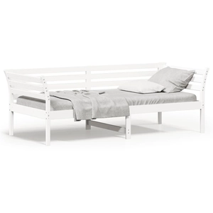 vidaXL Vidaxl Lit De Jour Sans Matelas Blanc 90x200 Cm Bois De Pin Massif pas cher